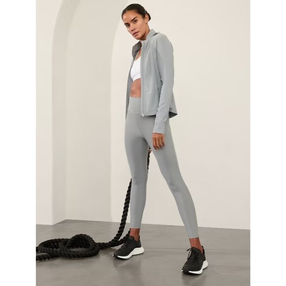 Athleta S Interval Stash 7/8 Legging Storm Cloud Grey Small Regular - Picture 1 of 5
